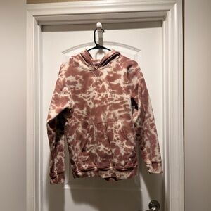 Lululemon All Yours Hoodie Earth Dye Pink Brown Tie Dye Cotton Terry Hoodie Sz 8
